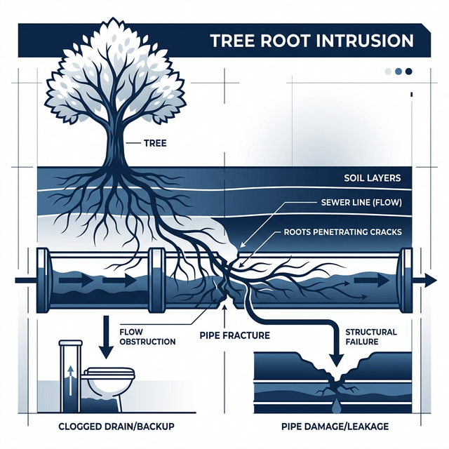 root intrusion diagram